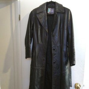 Vintage Genuine Leather Trench Coat